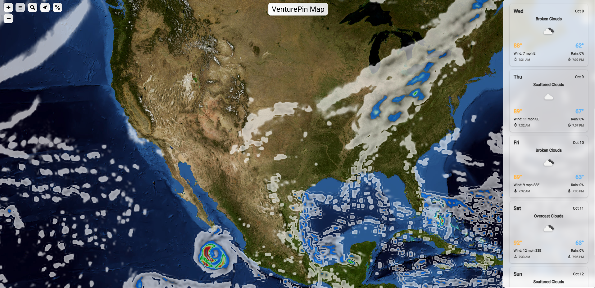 4-Day Weather Forecast Panel